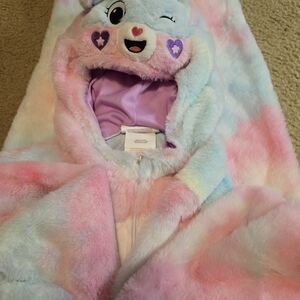 Colorful Plush Hooded Blanket